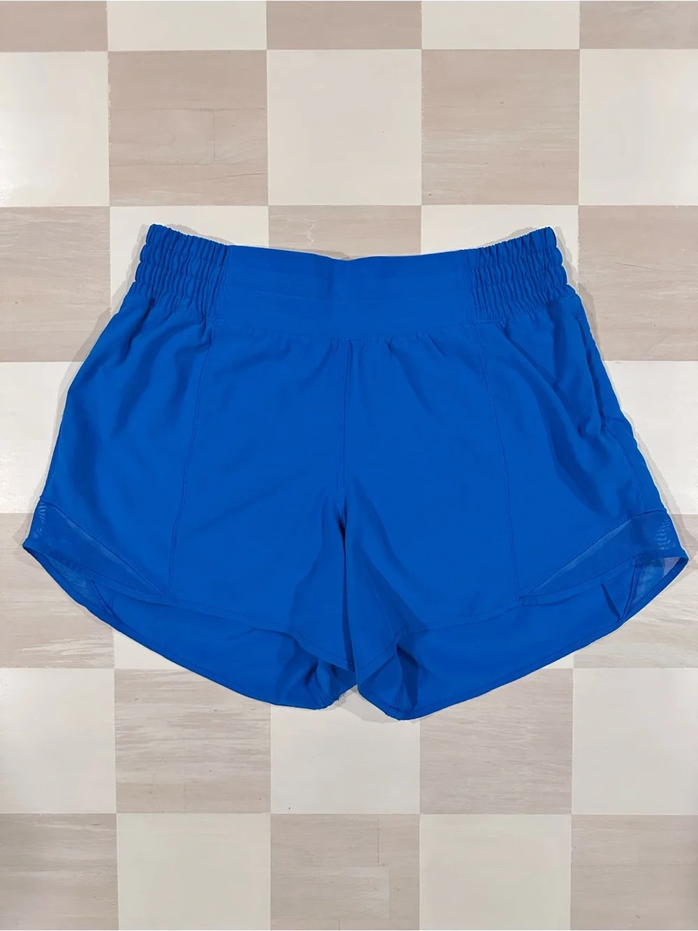 lululemon hotty hot high rise short 4” long poolside/pipe dream blue 6 W7AYXT